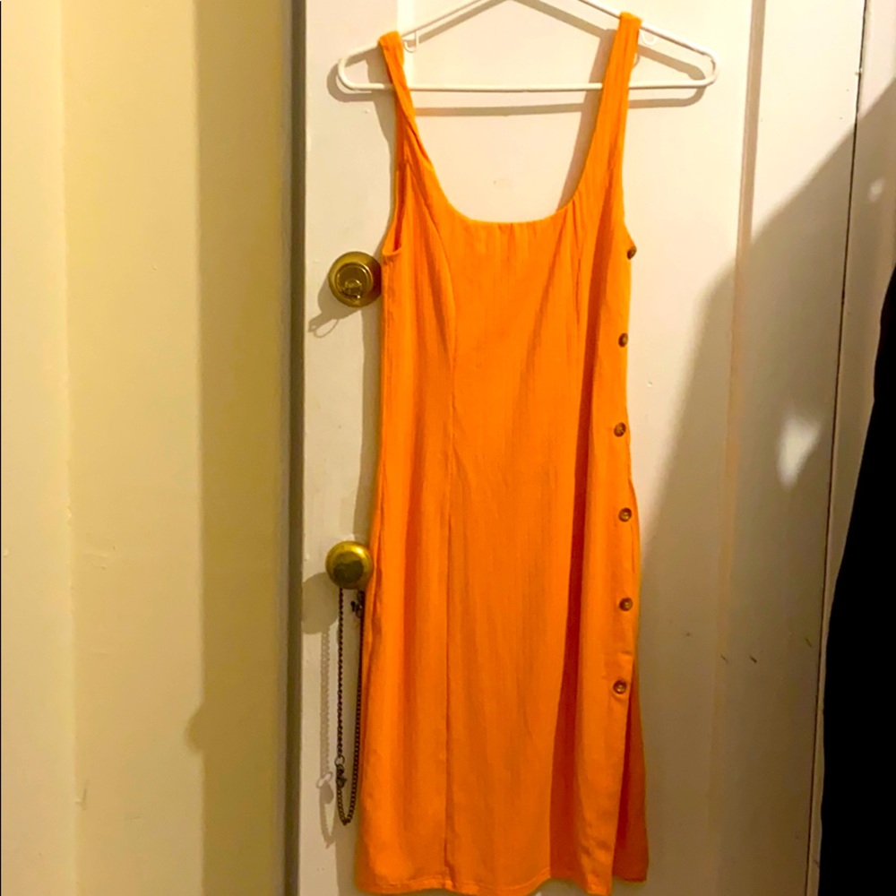 H:ours ribbed midi side slit dress